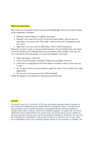 ENGL 147N Week 5 Discussion 1; Annotations