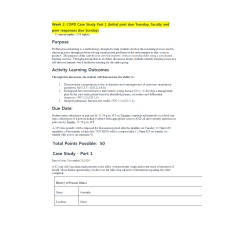NR 601 Week 2 COPD Case Study - Part 1 (Initial post, Faculty and Peer Responses) 