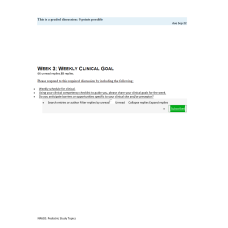NR 601 Week 3 Weekly Clinical Goal