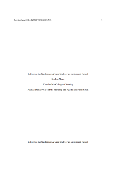 NR 601 Week 5 Case Study Assignment; A Case Study of an Established 