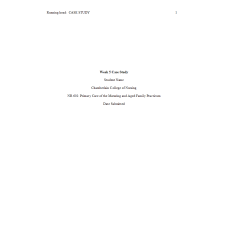 NR 601 Week 5 Case Study Assignment; Mrs Mrs. G., 56-Year Old Hispanic Female