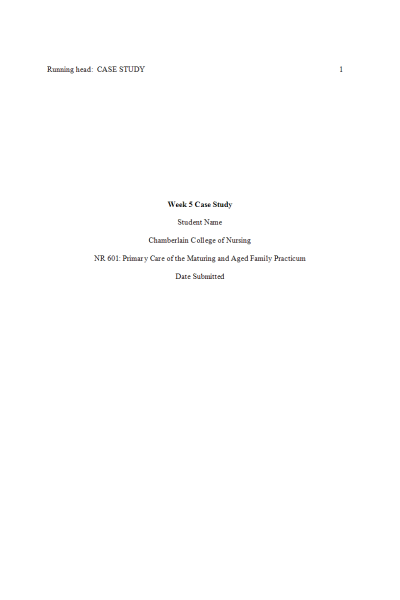 NR 601 Week 5 Case Study Assignment; Mrs Mrs. G., 56-Year Old Hispanic Female
