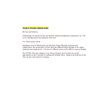 NR 601 Week 5 Weekly Clinical Goals