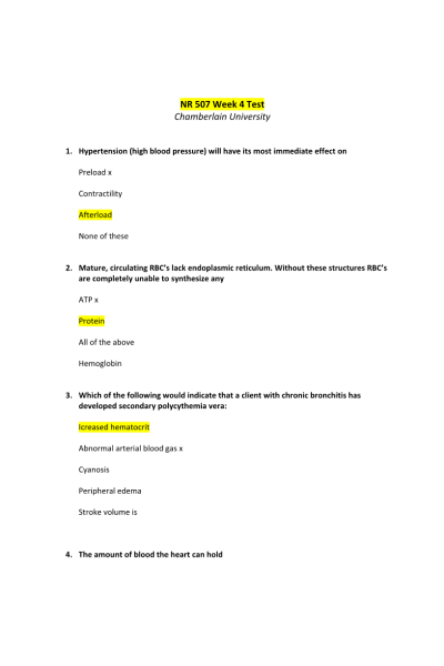 NR 507 Week 4 Midterm Exam (Real Exam)