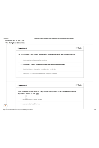 NR 503 Week 8 Final Quiz