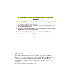 MATH 225N Week 1 Discussion; Basic Statistics Data Used in Everyday Life - Temperature