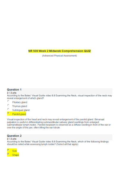 NR 509 Week 2 Midweek Comprehension QUIZ: July 2020v1
