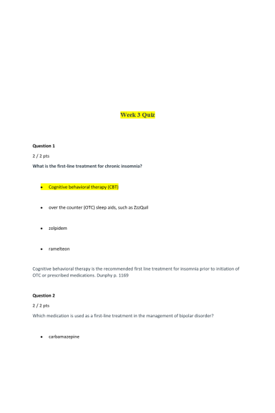 NR 601 Week 3 Test Your Knowledge_ Primary Care of the Maturing and Aged Family Practicum: Jan 2020