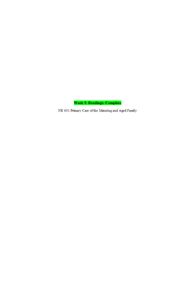 NR 601 Week 3 Readings: Year 2020