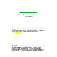 NR 601 Week 6 Test Your Knowledge_Primary Care of the Maturing and Aged Family Practicum: October 2020