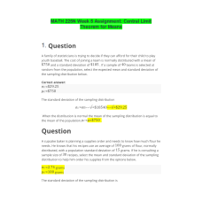 MATH 225N Week 5 Assignment; Central Limit Theorem for Means