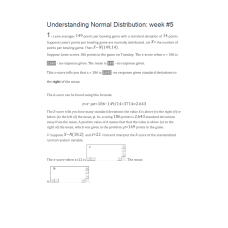 MATH 225N Week 5 Assignment; Understanding Normal Distribution