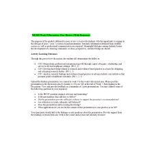 NR 505 Week 8 Discussion; Peer Review (With Response)
