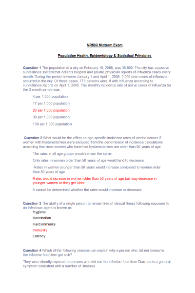 NR 503 Week 4 Midterm Quiz