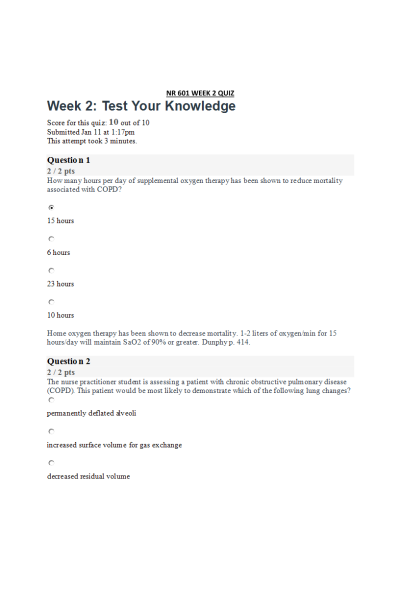 NR 601 Week 2 Test Your Knowledge (Jan 2021)
