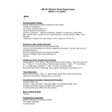 NR 601 Week 4 Midterm Exam Study Guide (Content Week 1 - 4) Spring 2021