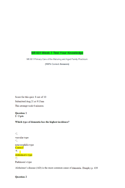 NR 601 Week 7 Test Your Knowledge (August 2020)