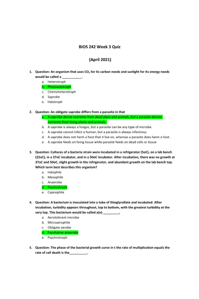 BIOS 242 Week 3 Quiz
