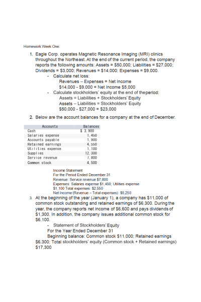 ACCT 212 Week 1 Homework