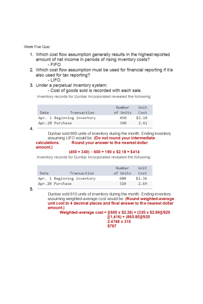 ACCT 212 Week 5 Quiz