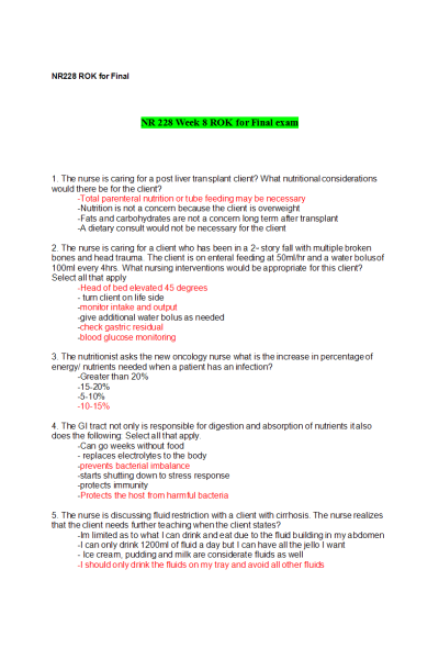 NR 228 Week 8 ROK for Final Exam