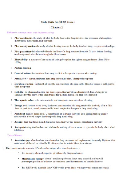 NR 293 Week 3 Exam 1 in Progress