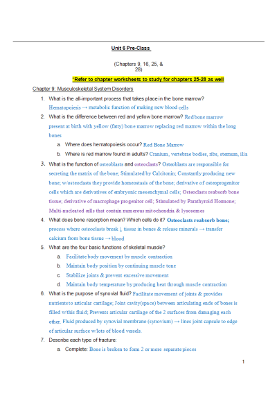 NR 283 Week 6 Pre-Class Answers