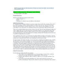 ETHC 445N Week 2 Discussion & Follow-ups; Religion and Ethics