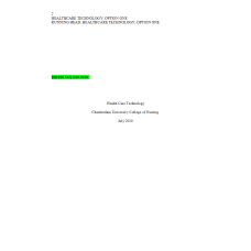 ETHC 445N Week 4 Assignment; Greater Good Analysis - Recent HealthCare Technology - Option 1