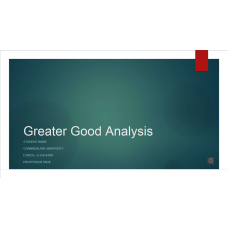 ETHC 445N Week 4 Assignment; Greater Good Analysis - Social Technology - Option 2