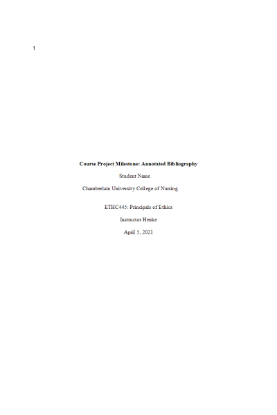 ETHC 445N Week 5 Assignment; Course Project Milestone; Annotated Bibliography; Death Penalty