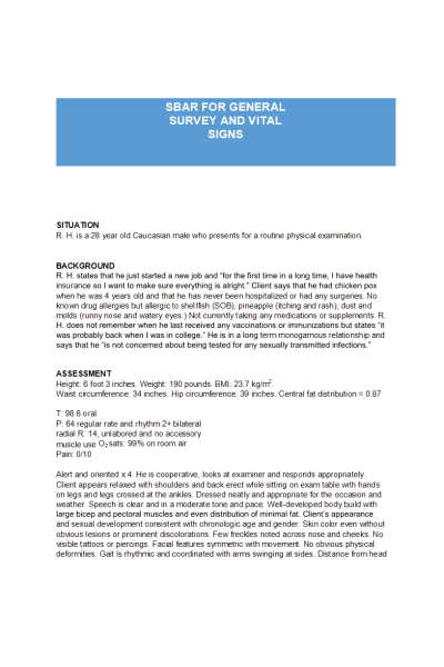 NR 302 Week 2 Assignment; Vital Signs ILA