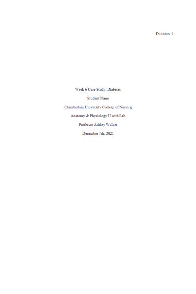 BIOS 252 Week 6 Case Study; Diabetes
