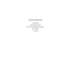 NR 509 Week 6 Assignment; Alternative Writing Assignment for Week 5 - The Gastrointestinal System
