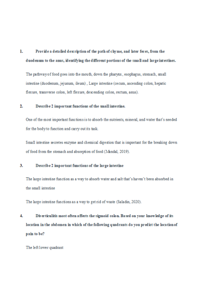 BIOS 256 Week 2 Discussion; Peptic Ulcer Disease; A Case on the Digestive System (Version 1)