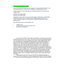 NR 360 Week 2 Discussion; Database Search
