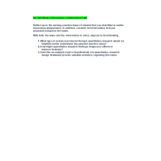 NR 505 Week 3 Discussion; Quantitative Research Collaboration Café
