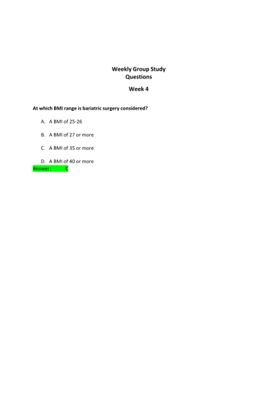NR 566 Week 4 Discussion; Weekly Group Study
