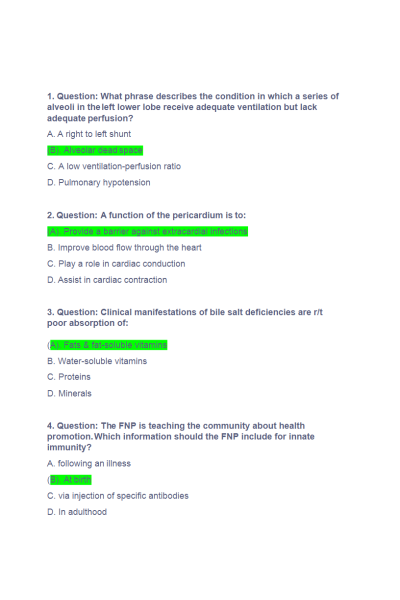 NR 507 Week 8 Final Exam