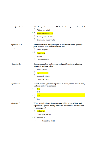 NR 507 Week 8 Final Exam Compilation