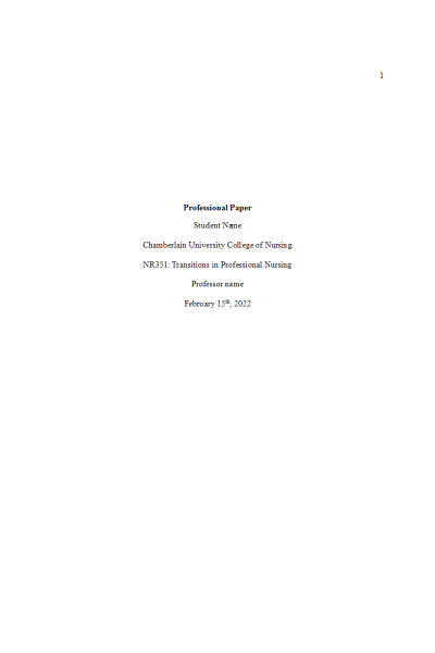 NR 351 Week 6 Assignment; Professional Paper