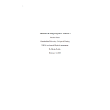 NR 509 Week 4 Alternative Writing Assignment