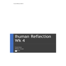 NR 509 Week 4 iHuman Self-Reflection Harvey Hoya