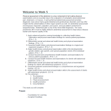 NR 509 Week 5 - 8 Welcome Note