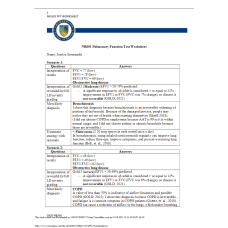 NR 601 Week 2 Assignment; Pulmonary Function Test Worksheet