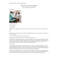 NR 601 Week 5 Assignment; Clinical Patient - Kayden Dayne Reynolds 63-year-old female