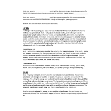 NR 509 Week 7 Assignment; Physical Examination Video Evaluation