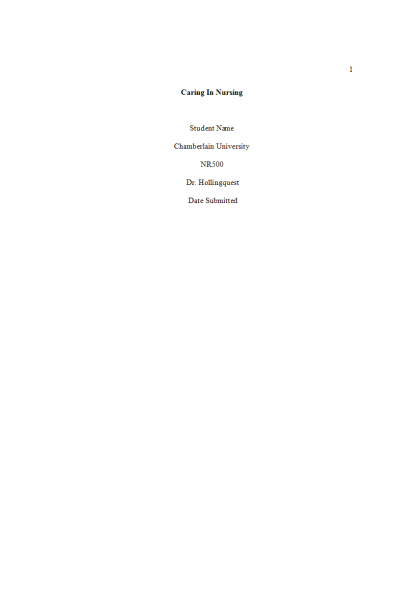 NR 500NP Week 2 Assignment; Roles in Advanced Practice Nursing (Spring)