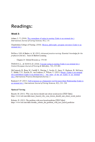 NR 500NP Week 3 Reading