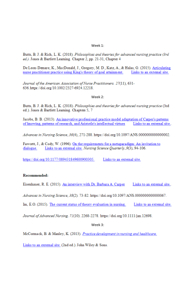 NR 501 Reading Assignment Week 1 - 8